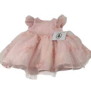 Special Occasion Baby Girl 12M Soft Pink Formal Dress NWT